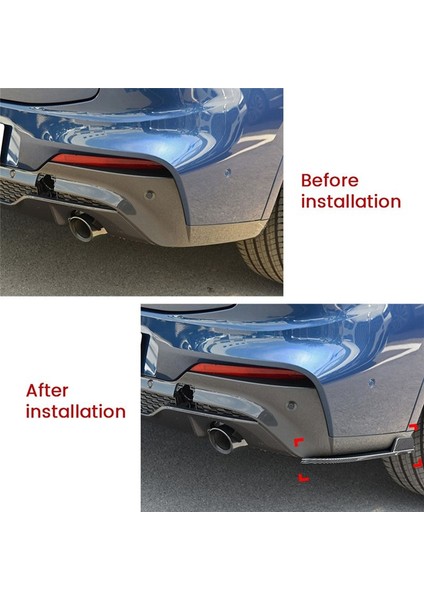 Bmw X4 G02 M Sport 2018-2021 Karbon Fiber Deseni Için Araba Arka Tampon Dudak Difüzör Ayırıcı Kanat Önlük Spoyleri (Yurt Dışından) fırsatları