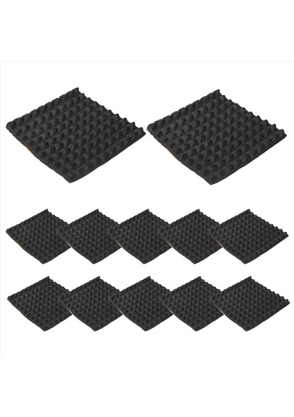 12 Paket Kendinden Yapışkan Ses Geçirmez Köpük Panelleri 2X12X12 Inç Yoğunluklu Akustik Paneller Piramit Tasarım Akustik Köpük (Yurt Dışından) fiyatları