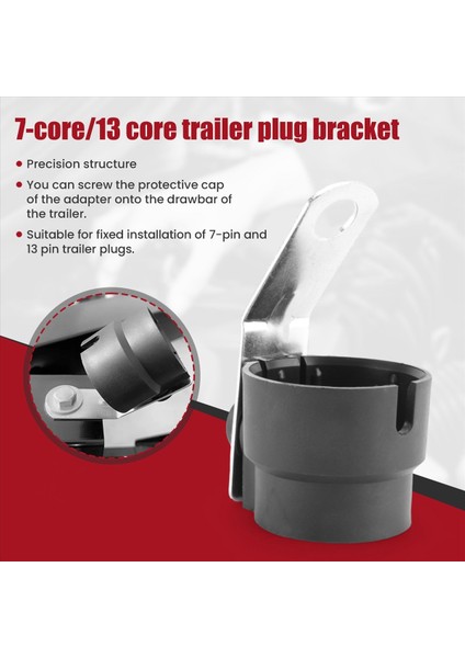 Fragman Fiş Braketi Fragman Konnektör Braket Römork Tapa Adaptörü 7PIN/13PIN Römork Fiş Rv Fragmanı Için Braket Utv (Yurt Dışından) fırsatları