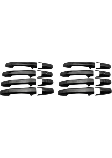 8pcs Araba Yan Kapı Kolu Çerçeve Kapağı Kapak Honda Civic 2006-2011 Araba Stil Karbon Fiber (Yurt Dışından)