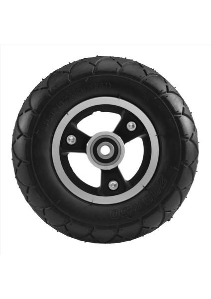 200X50 Elektrikli Scooter Katı Tekerlek 8 Inç Scooter Tekerlek ile Katı Lastik Alaşım Göbek Arabası Tekerleği (Yurt Dışından)