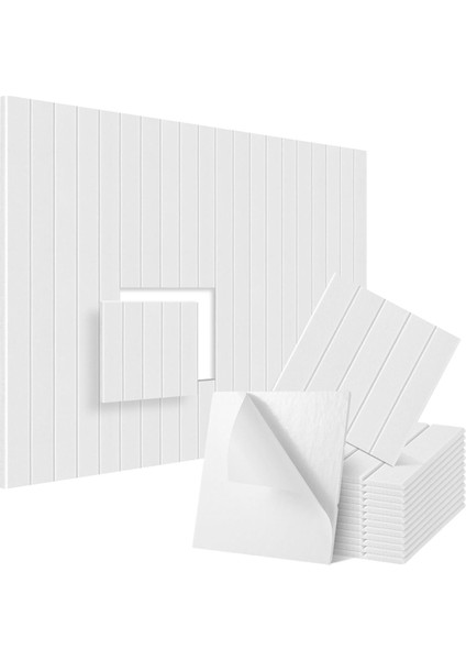 12 Paket Ses Geçirmez Köpük Panelleri 12X12X0 4 Inç Kendi Kendine Yapışkan Akustik Duvar Panelleri Akustik Için Beyaz (Yurt Dışından)