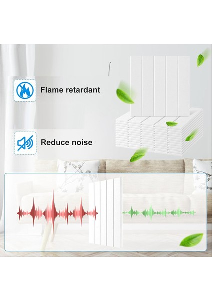 12 Paket Ses Geçirmez Köpük Panelleri 12X12X0 4 Inç Kendi Kendine Yapışkan Akustik Duvar Panelleri Akustik Için Beyaz (Yurt Dışından) indirimleri