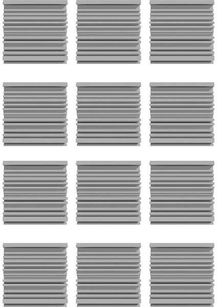 12 Pcs Kendinden Yapışkan Akustik Köpük Paneller 12 x 12 x 2 Inç Ses Emici Köpük Stüdyo Ses Geçirmez Köpük Kayıt (Yurt Dışından)