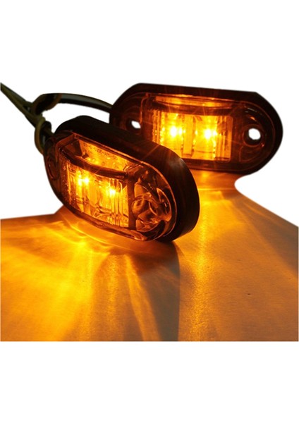 12V / 24V 2 LED Yan Işaret Lambaları Araba Kamyonu Römorku Için Lamba E Işaretli Amber ve 12-24V 6 LED Numara Plaka Lambası (Yurt Dışından) modelleri