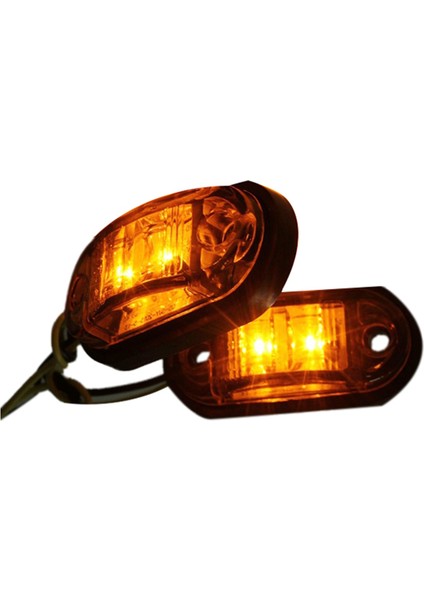 12V / 24V 2 LED Yan Işaret Lambaları Araba Kamyonu Römorku Için Lamba E Işaretli Amber ve 12-24V 6 LED Numara Plaka Lambası (Yurt Dışından) fırsatları