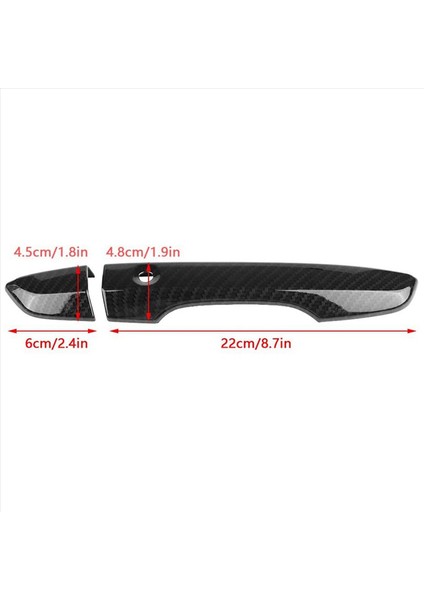 40X Sağ El Kapı Tutucu Honda Civic 10 Gen 2016 2017 2018 2019 Karbon Fiber Dış Parçalar Rhd (Yurt Dışından) modelleri