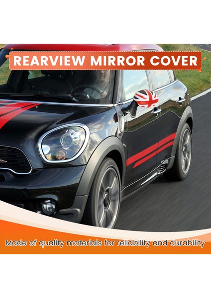 Bmw Mini Cooper Için R50 R52 R53 Rhd Rhd Dikiz Aynası Ters Ayna Kapak Kabuğu Dekorasyonu Otomobil Parçaları Kırmızı Bayrak (Yurt Dışından) fırsatları