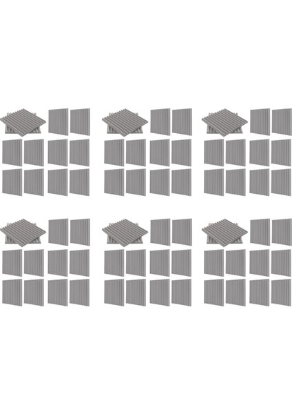 72 Paket Kendi Yapışkan Akustik Paneller Ses Geçirmez Köpük Paneller Ev Için Yoğunluklu Ses Yalıtımı Duvar Panelleri (Gri) (Yurt Dışından)