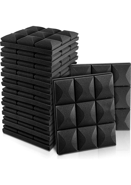 12PCS Akustik Köpük Panelleri Ses Yalıtımı Yalıtım Köpüğü 30X30CM Yapıştırıcı Yok (Yurt Dışından)