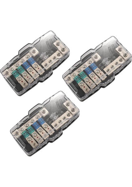3x Çok Fonksiyonlu LED Araba Ses Stereo Anl Sigorta Tutucu Dağıtım 0/4ga 4 Yollu Sigortalar Blok 30A 60A 80AMP (Yurt Dışından)