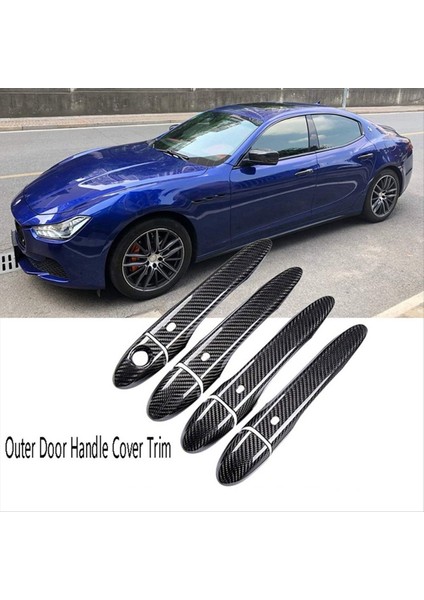 Karbon Fiber Kapı Kolu Kapak Araba Dış Kapı Kolları Maserati Levante Ghibli Quattroporte 2013-2017 (Yurt Dışından) modelleri