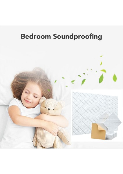 12 Pack Akustik Paneller Kendi Yapışkanlı 12X12X0 4in Ses Geçirmez Köpük Panelleri Duvarlar Için Ses Emici Karo Beyaz (Yurt Dışından) fırsatları