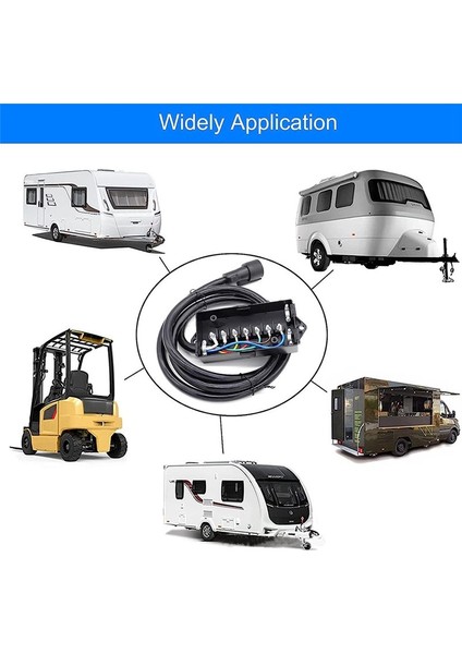 8 Ayak 7 Pin Römork Fiş Kablo Demeti 7 Yollu Rv Römork Kablosu Kablosu 7 Çete Su Geçirmez Bağlantı Kutusu (Yurt Dışından)