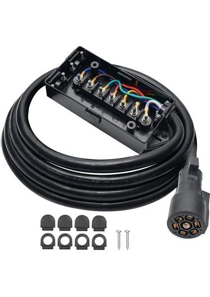 8 Ayak 7 Pin Römork Fiş Kablo Demeti 7 Yollu Rv Römork Kablosu Kablosu 7 Çete Su Geçirmez Bağlantı Kutusu (Yurt Dışından) fiyatları