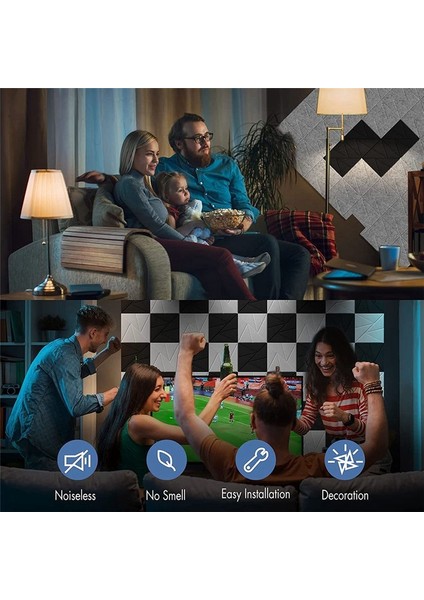 16PCS Kendinden Yapışkanlı Akustik Panel 12X12X0 4in Ses Geçirmez Panel Ses Paneli Ev Stüdyosu Ofisi Için Yoğunluk 3 (Yurt Dışından) fiyatları