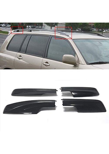 Toyota Highlander XU20 2001-2007 Için 8pcs Siyah Çatı Rafı Kapak Ray Ucu Kabuğu (Yurt Dışından) modelleri