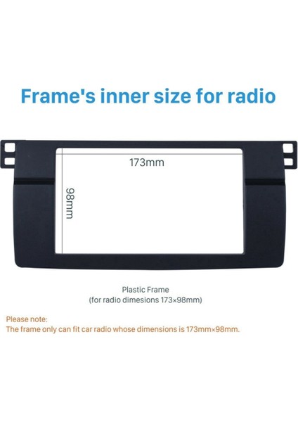 Bmw 3 Serisi Için 2x E46 1998-2005 2din Ses Paneli Modifikasyon Paneli DVD Gezinme Paneli Çerçevesi (Yurt Dışından) indirimleri