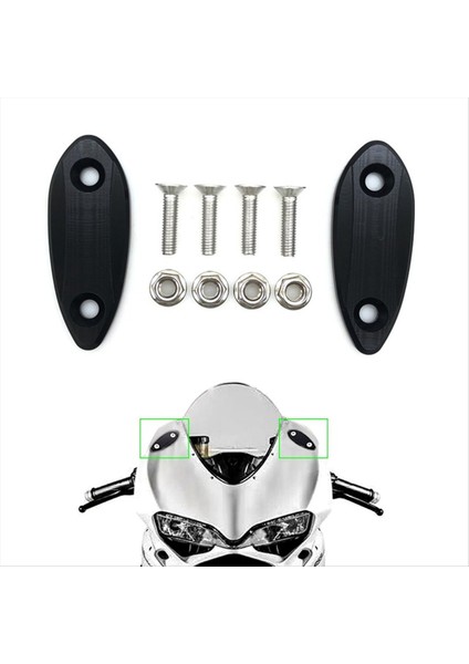 Kawasaki ZX25R 2021-2023 ZX6R 2009-2015 Motosiklet Bloğu Kapalı Plaka Dikiz Ayna Deliği Kapak Şasi Kodu Kodu Temel (Yurt Dışından) modelleri