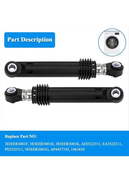 383EER3001G 4901ER2003A Yıkayıcı Şok Emicisi Lg Çamaşır Makinesi Için Parça Değiştir 383EER3001F 383EER3001H 6 Pcs (Yurt Dışından) fiyatları