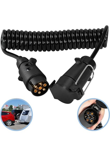 7 Pin Römork Kamyonu Işık Kartı Uzatma Kablosu Erkek Kadın Tel Fiş Soketi Uzatma Kablosu Kablo Keravan (Yurt Dışından) modelleri