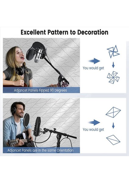 24 Paket Akustik Paneller Kendinden Yapışkanlı 12X 12X 0 4 Inç Ses Geçirmez Köpük Panelleri Ses Panelleri Yoğunluk Beyaz (Yurt Dışından) indirimleri