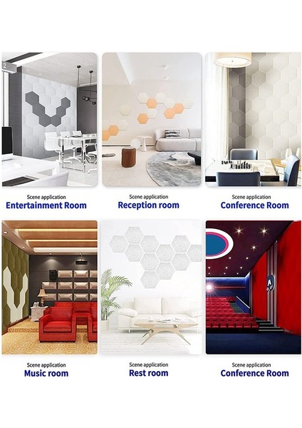 8 Paket Kendi Yapısal Altıgen Akustik Panel Stüdyolar/kayıt Stüdyoları/ofisleri Için Ses Emici Panel Beyaz (Yurt Dışından) modelleri