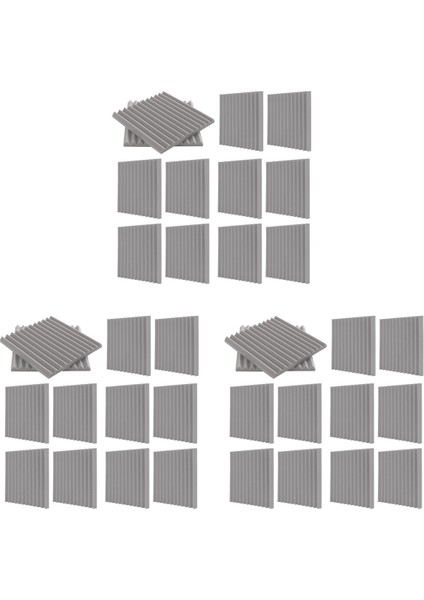 36 Paket Kendi Yapışkan Akustik Paneller Ses Geçirmez Köpük Paneller Yoğunluklu Ses Yalıtımı Duvar Panelleri (Gri) (Yurt Dışından)