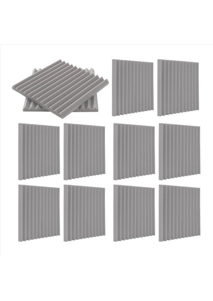 36 Paket Kendi Yapışkan Akustik Paneller Ses Geçirmez Köpük Paneller Yoğunluklu Ses Yalıtımı Duvar Panelleri (Gri) (Yurt Dışından) fiyatları