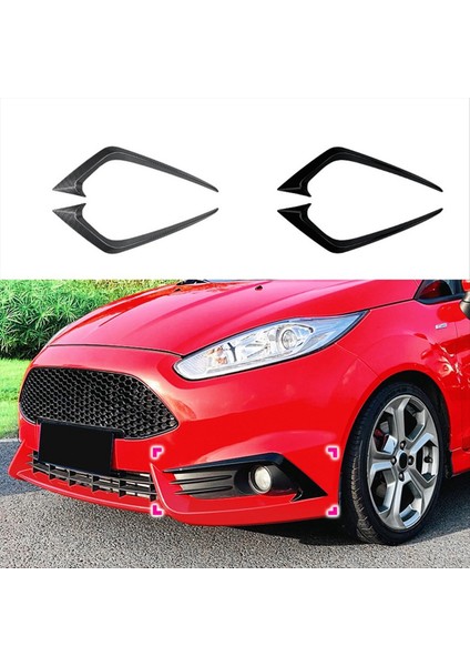 Araba Ön Tampon Ayırıcı Spoiler Dekoratif Kaplamalar Ford Fiesta St Mk6 12-2017 Karbon Fiber Desen (Yurt Dışından) fiyatları