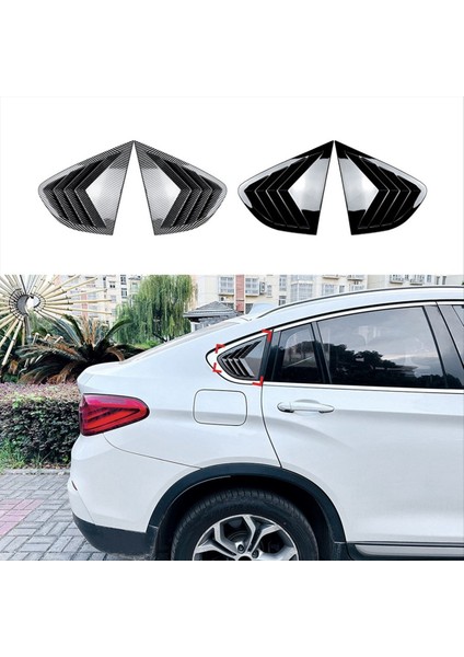 Araba Arka Cam Panjur Panjurları Panjurlar Bmw Için Kapak Döşeme X4 F26 2014-2018 Araba Trim Aksesuarları Karbon Fiber Doku (Yurt Dışından) modelleri
