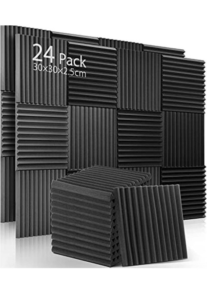 24PCS Ses Emici Akustik Köpük Ses Yalıtım Duvarı Podcast&#39 Ler Için Ses Yalıtımı Gürültüyü (30 x 30 x 2 5 Cm) (Yurt Dışından) modelleri