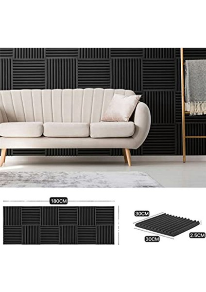 24PCS Ses Emici Akustik Köpük Ses Yalıtım Duvarı Podcast&#39 Ler Için Ses Yalıtımı Gürültüyü (30 x 30 x 2 5 Cm) (Yurt Dışından) fırsatları