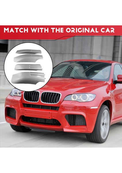 4pcs Araba Otomatik Dış Raf Çatı Rafı Demiryolu Demiryolu Sonu Kapak Kubbesi Kılıf Kılıfı Bmw E71 E72 X6 2008-2014 (Yurt Dışından) indirimleri