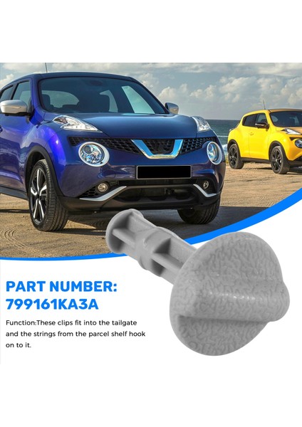 10 Adet Gri Plastik Parsel Raf Klipsi Nissan Juke Için Erken Tip End 799161KA3A (Yurt Dışından) indirimleri