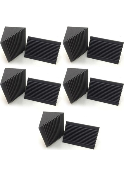 30 Pcs Akustik Köpük Kömür/siyah Bas Tuzağı Ses Emme Stüdyosu Ses Yalıtımı Köşe Duvar 12 x 12 x 24 cm (Yurt Dışından)