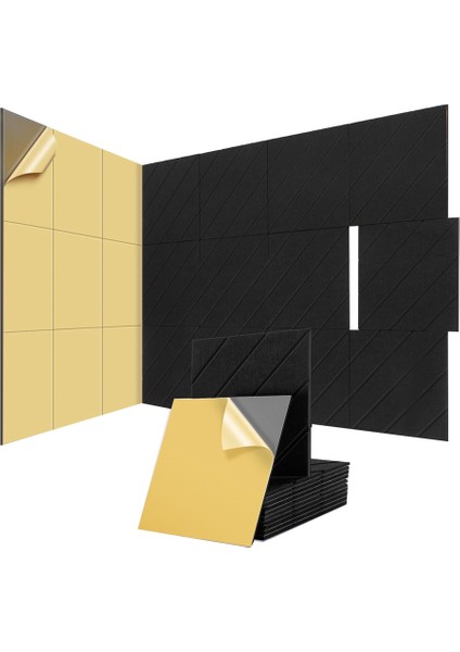 12PCS Akustik Paneller 12X12X0 4 Inç Ses Geçirmez Köpük Paneller Ev Ofis ve Oyun Odası Için Duvar Dekoru (Yurt Dışından)