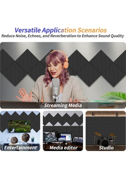 12PCS Akustik Paneller 12X12X0 4 Inç Ses Geçirmez Köpük Paneller Ev Ofis ve Oyun Odası Için Duvar Dekoru (Yurt Dışından) fiyatları