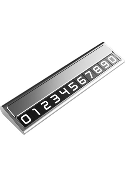 Araba Geçici Park Karikatürü ile Telefon Numarası Alüminyum Park Arabası Şekli Araba Aksesuarları Park Numarası Gümüş (Yurt Dışından)