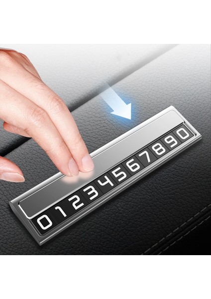 Araba Geçici Park Karikatürü ile Telefon Numarası Alüminyum Park Arabası Şekli Araba Aksesuarları Park Numarası Gümüş (Yurt Dışından) fiyatları