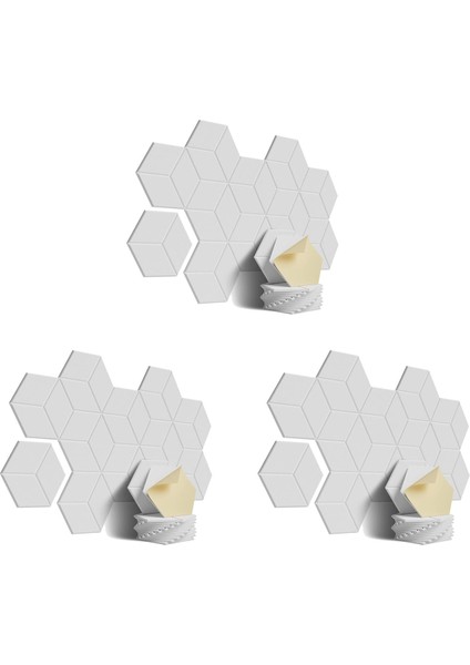 Ses Yalıtım ve Akustik Için 36 Paket Akustik Köpük Kendi Yapışkan Ses Geçirmez Paneller (Beyaz) (Yurt Dışından)