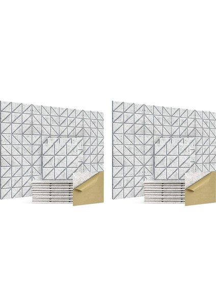 Kendinden Yapışkan Akustik Paneller 24PCS 12X12X0 4inch Ses Emici Paneller Dekoratif Ses Geçirmez Duvar Panelleri C (Yurt Dışından)