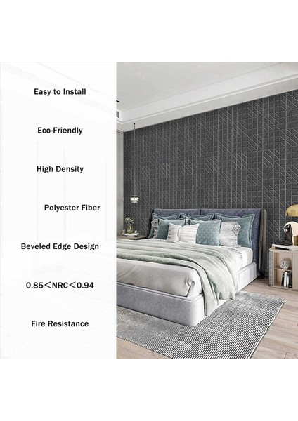 Kendinden Yapışkan Akustik Paneller 24PCS 12X12X0 4inch Ses Emici Paneller Dekoratif Ses Geçirmez Duvar Panelleri C (Yurt Dışından) fırsatları