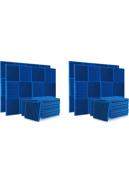 48 Paket Akustik Köpük Panelleri 1X12X12 Inç Ateş Sesli Ses Tabanlı Duvar Panelleri Stüdyolar Için Ses Panelleri Ses Panelleri Ev (Yurt Dışından)