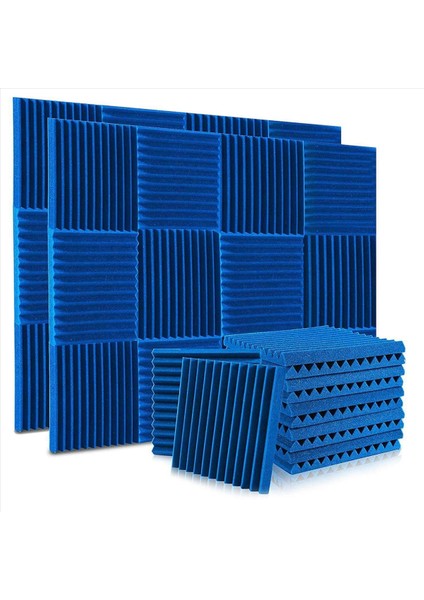 48 Paket Akustik Köpük Panelleri 1X12X12 Inç Ateş Sesli Ses Tabanlı Duvar Panelleri Stüdyolar Için Ses Panelleri Ses Panelleri Ev (Yurt Dışından) fiyatları