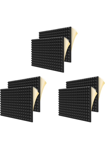 36PCS Ses Geçirmez Köpük Paneller Duvar Stüdyo Ev ve Ofis Için 2 Inç x 12 Inç x 12 Inç Piramit Şekilli Akustik Paneller (Yurt Dışından)