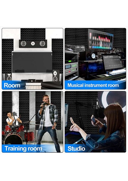 36PCS Ses Geçirmez Köpük Paneller Duvar Stüdyo Ev ve Ofis Için 2 Inç x 12 Inç x 12 Inç Piramit Şekilli Akustik Paneller (Yurt Dışından) indirimleri