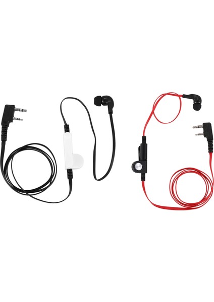 2 Adet 2 Pin Erişte Tarzı Kulaklık Kulaklık K Fiş Baofeneng UV5R BF-888S UV5R Radyo Siyah Teli ve Kırmızı Tel (Yurt Dışından)
