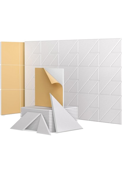 12 Paket Ses Geçirmez Duvar Panelleri 12X12X0 4 Inç Kendi Kendine Yapışkan Ses Geçirmez Paneller Ev Için Akustik Paneller Ofis (Yurt Dışından)