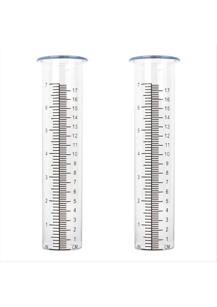 2pcs Plastik Yağmur Göstergesi Yedek Tüpü 7 Inç Kapasiteli Yağmur Suyu Göstergesi Bahçe Bahçesi Açık (Yurt Dışından)